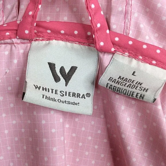 White Sierra Hooded Windbreaker Jacket Womens Size Large - Picture 8 of 9